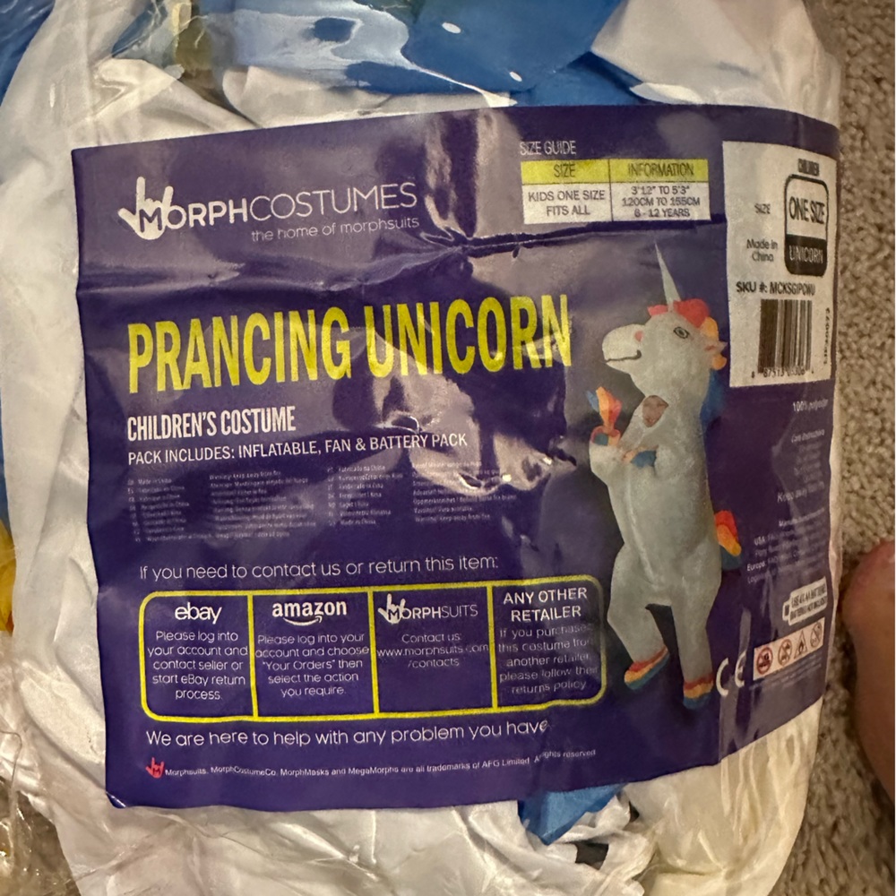 Kids prancing unicorn costume